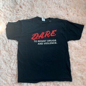 Black D.A.R.E. Graphic T-Shirt